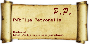 Pólya Petronella névjegykártya